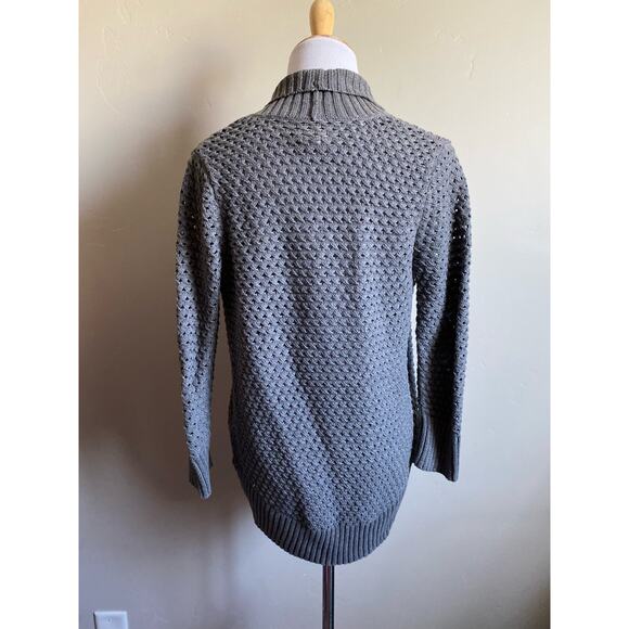 XS Converse One Star Open Knit Gray Cardigan - Picture 4 of 5